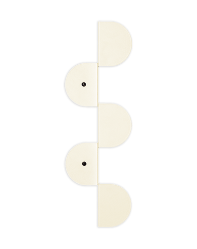 Steel Wall Coat Rack Ivory