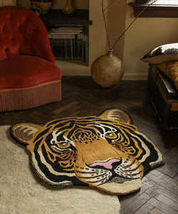 Rajah Tiger Head Rug Large