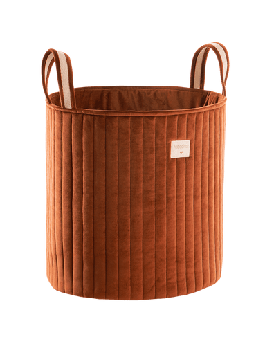 Eco-Velvet Large Storage Basket Wild Brown
