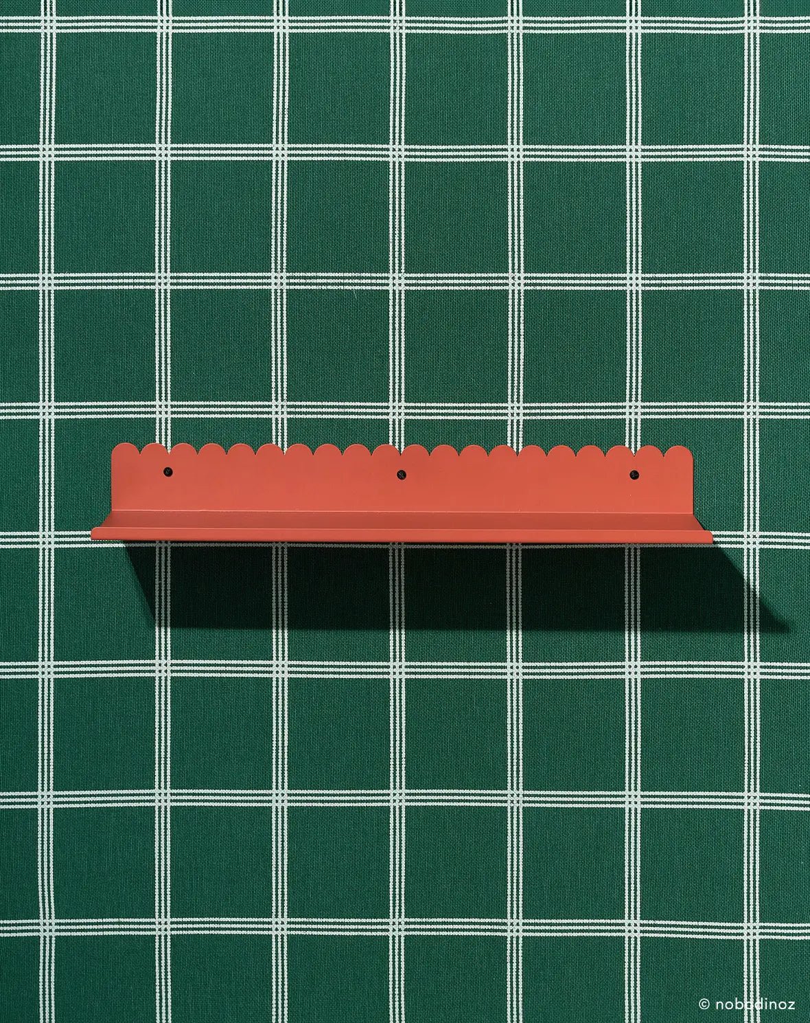 Steel Wall Shelf Large Burnt Red