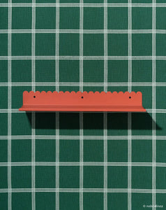 Steel Wall Shelf Large Burnt Red