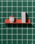 Steel Wall Shelf Large Burnt Red