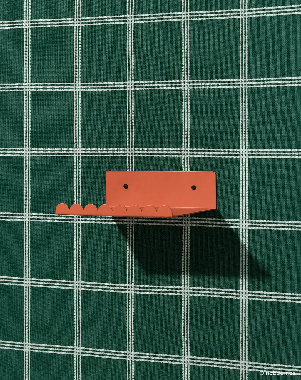 Steel Wall Shelf Small Burnt Red
