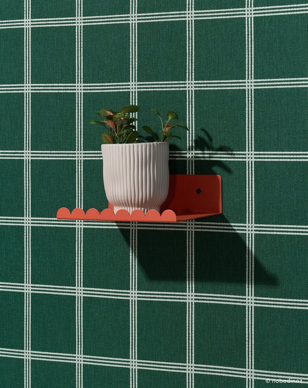 Steel Wall Shelf Small Burnt Red