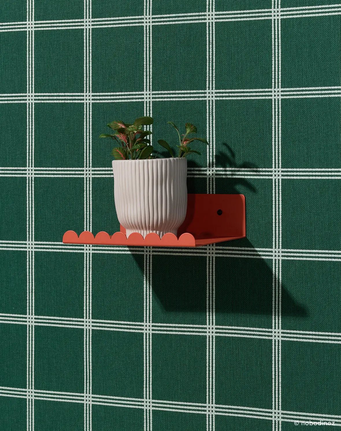 Steel Wall Shelf Small Burnt Red