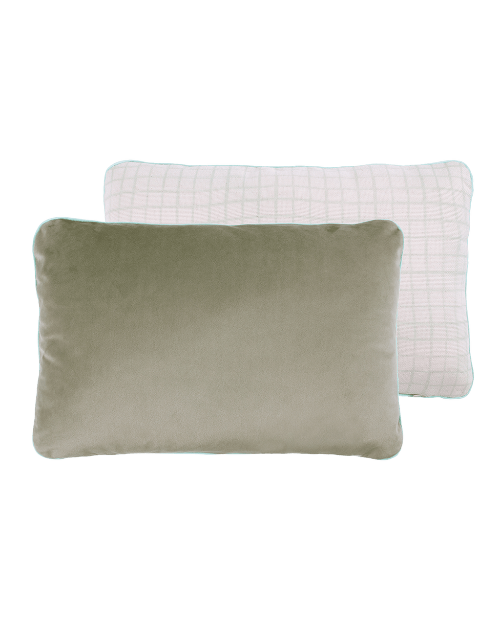 Eco-Velvet 2 Sided  Rect. Cushion Olive Green