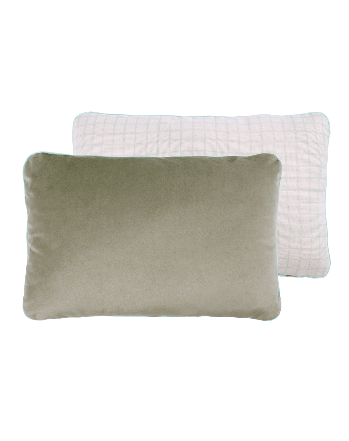 Eco-Velvet 2 Sided  Rect. Cushion Olive Green