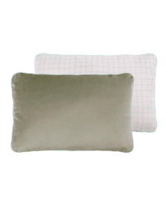 Eco-Velvet 2 Sided  Rect. Cushion Olive Green