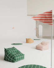 Vibes Armchair Bean Bag Pink Red Grid