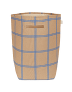 Vibes Large Storage Basket Brown Blue Windowpane