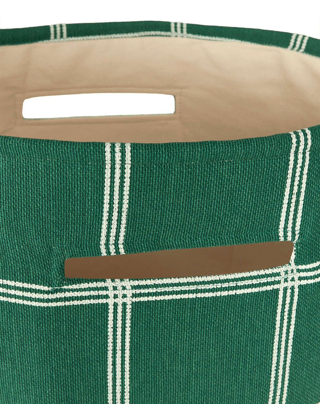 Vibes Large Storage Basket Green White Windowpane