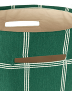 Vibes Large Storage Basket Green White Windowpane