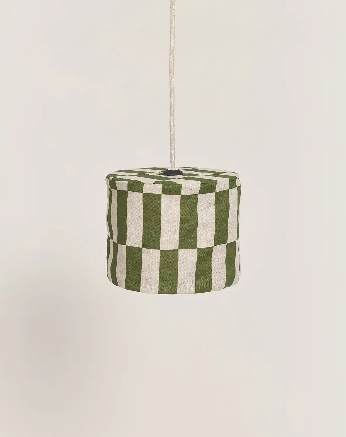 Vibes Linen Lampshade Diam 20cm Green Tiles