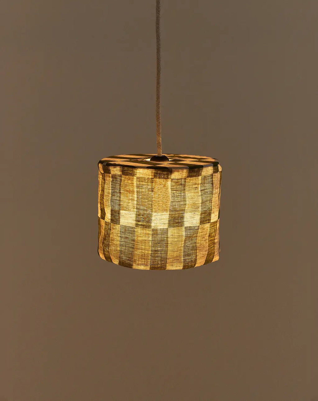 Vibes Linen Lampshade Diam 20cm Green Tiles
