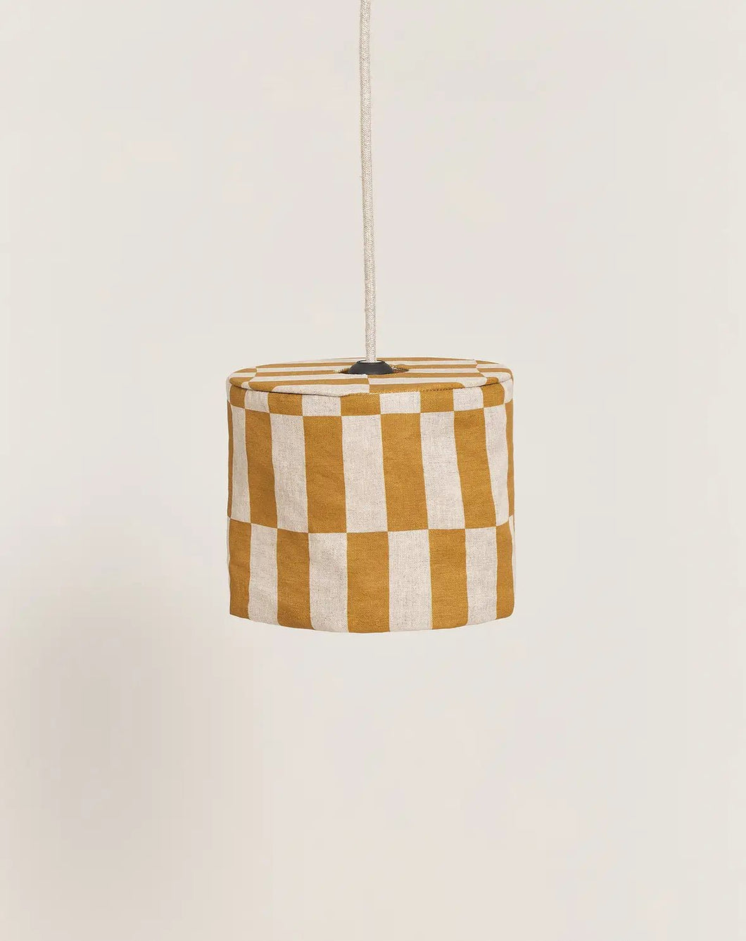 Vibes Linen Lampshade Diam 20cm Mustard Tiles