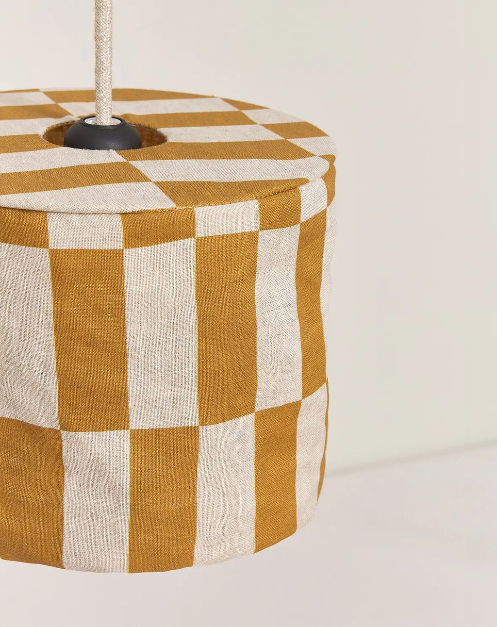 Vibes Linen Lampshade Diam 20cm Mustard Tiles