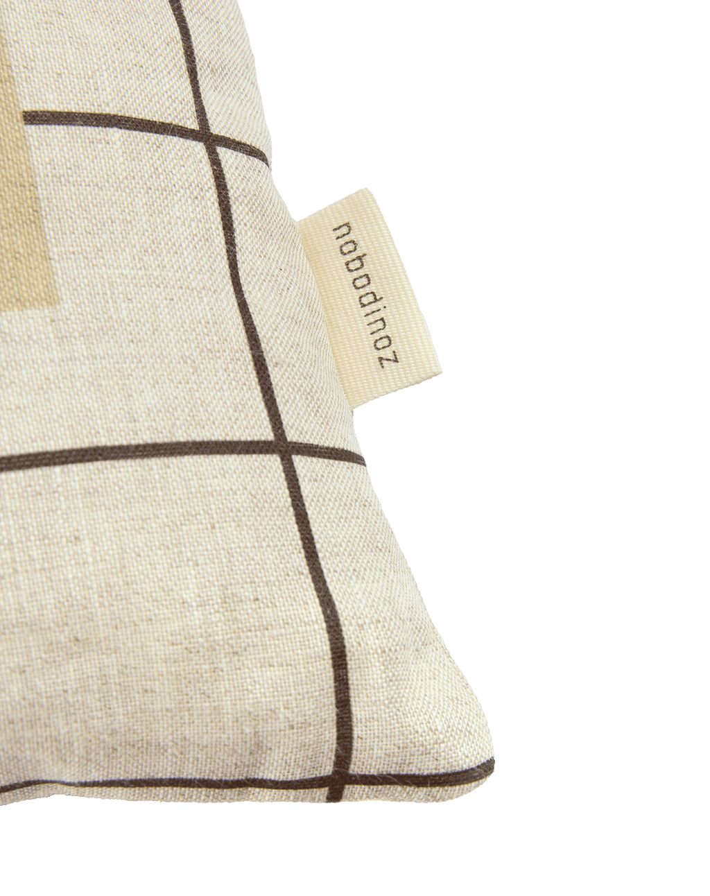 Vibes Rect Cushion Linen Black Grid Home