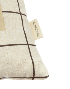 Vibes Rect Cushion Linen Black Grid Home