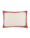 Vibes Rect Cushion Linen Carmine
