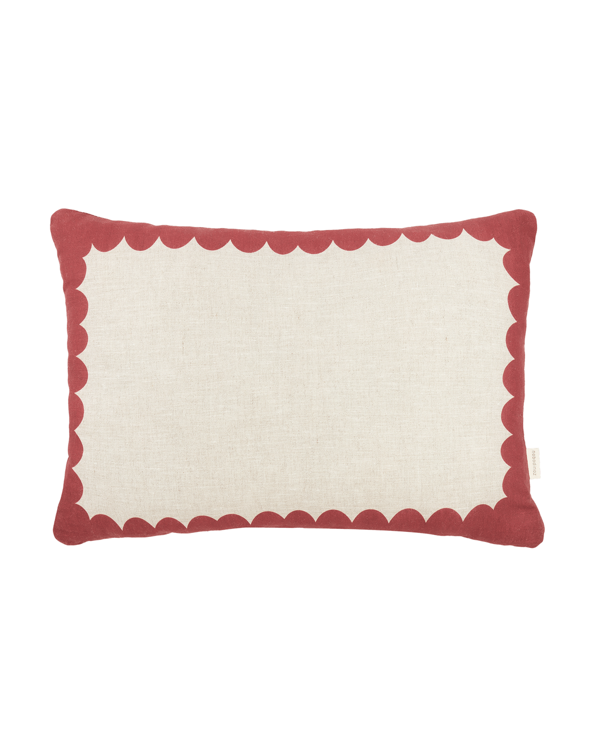 Vibes Rect Cushion Linen Carmine