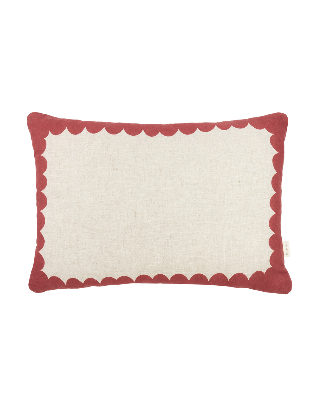 Vibes Rect Cushion Linen Carmine