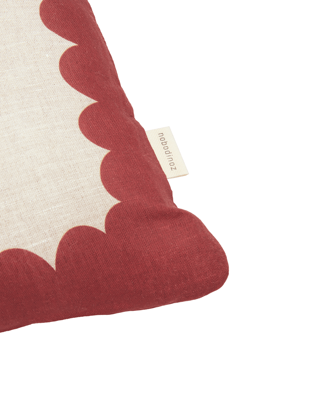 Vibes Rect Cushion Linen Carmine