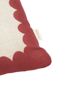 Vibes Rect Cushion Linen Carmine