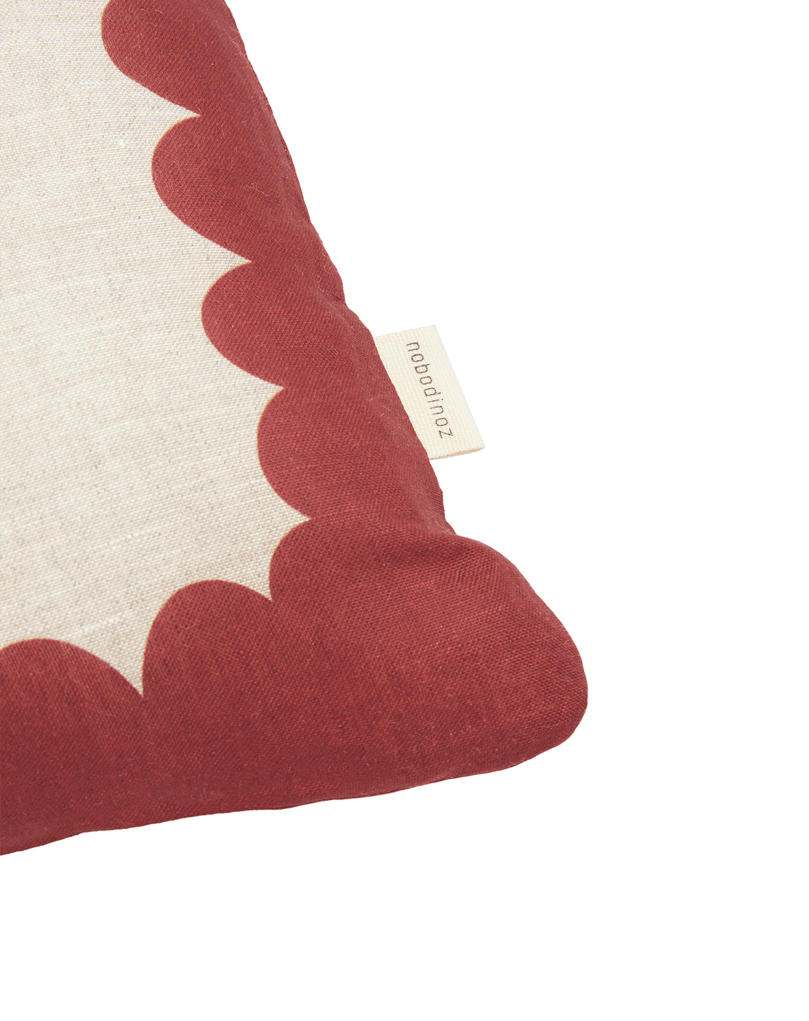 Vibes Rect Cushion Linen Carmine
