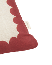 Vibes Rect Cushion Linen Carmine
