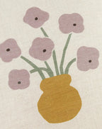 Vibes Square Cushion Linen Lilac Checks Flowers