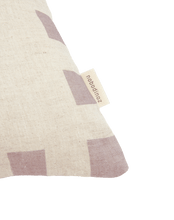Vibes Square Cushion Linen Lilac Checks Flowers