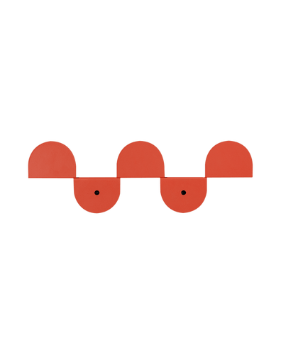 Steel Wall Coat Rack Burnt Red