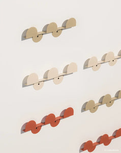 Steel Wall Coat Rack Ivory