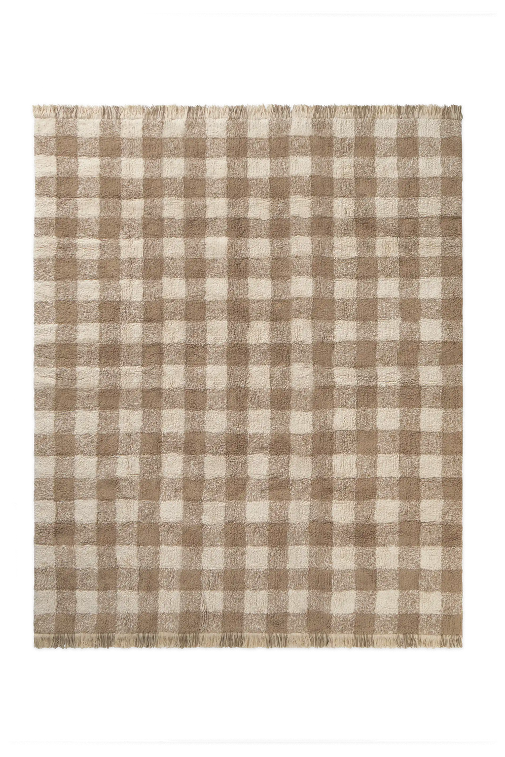 Washable Rug Vichy Marron - XS
