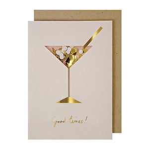 Cocktail Confetti Shaker Greeting Card