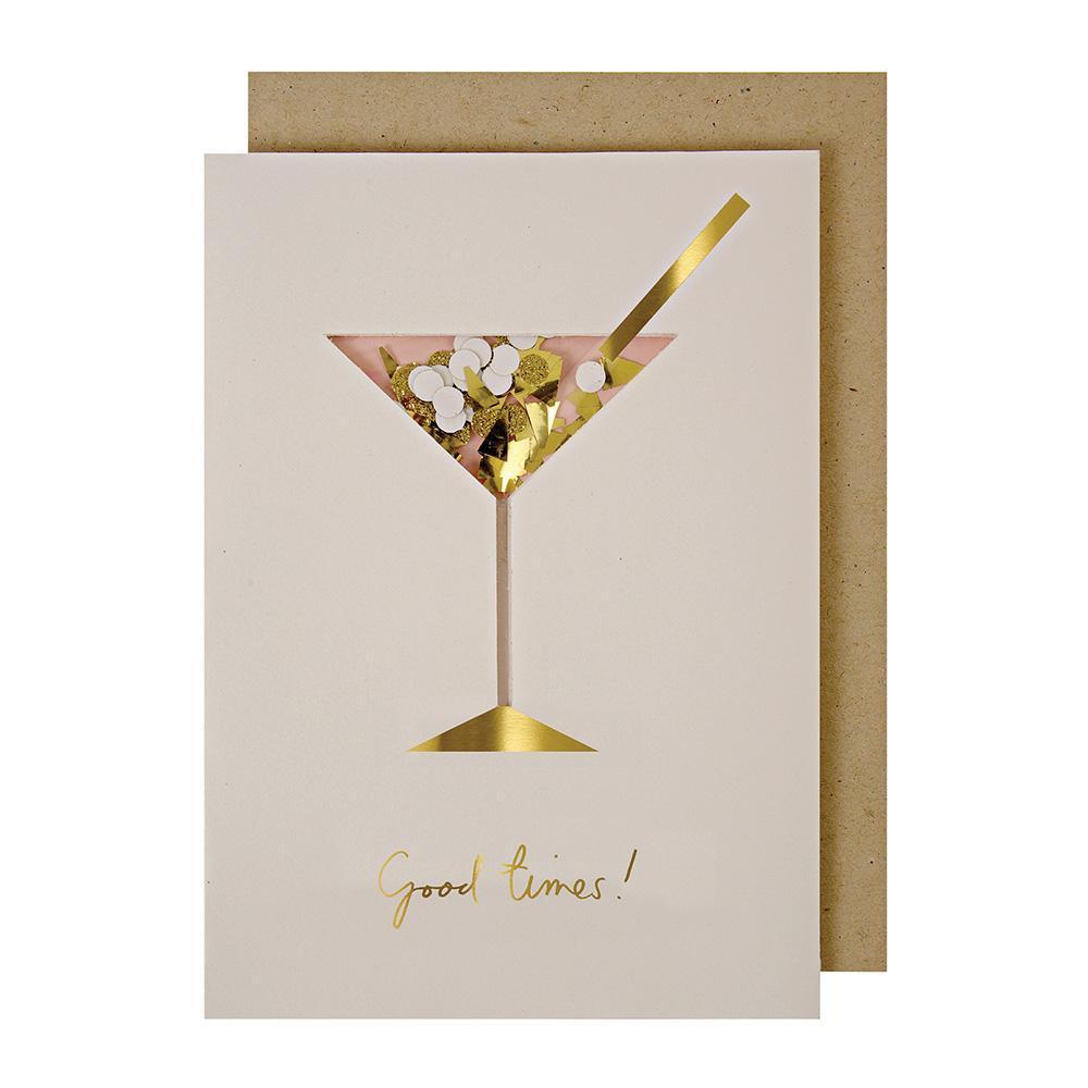 Cocktail Confetti Shaker Greeting Card