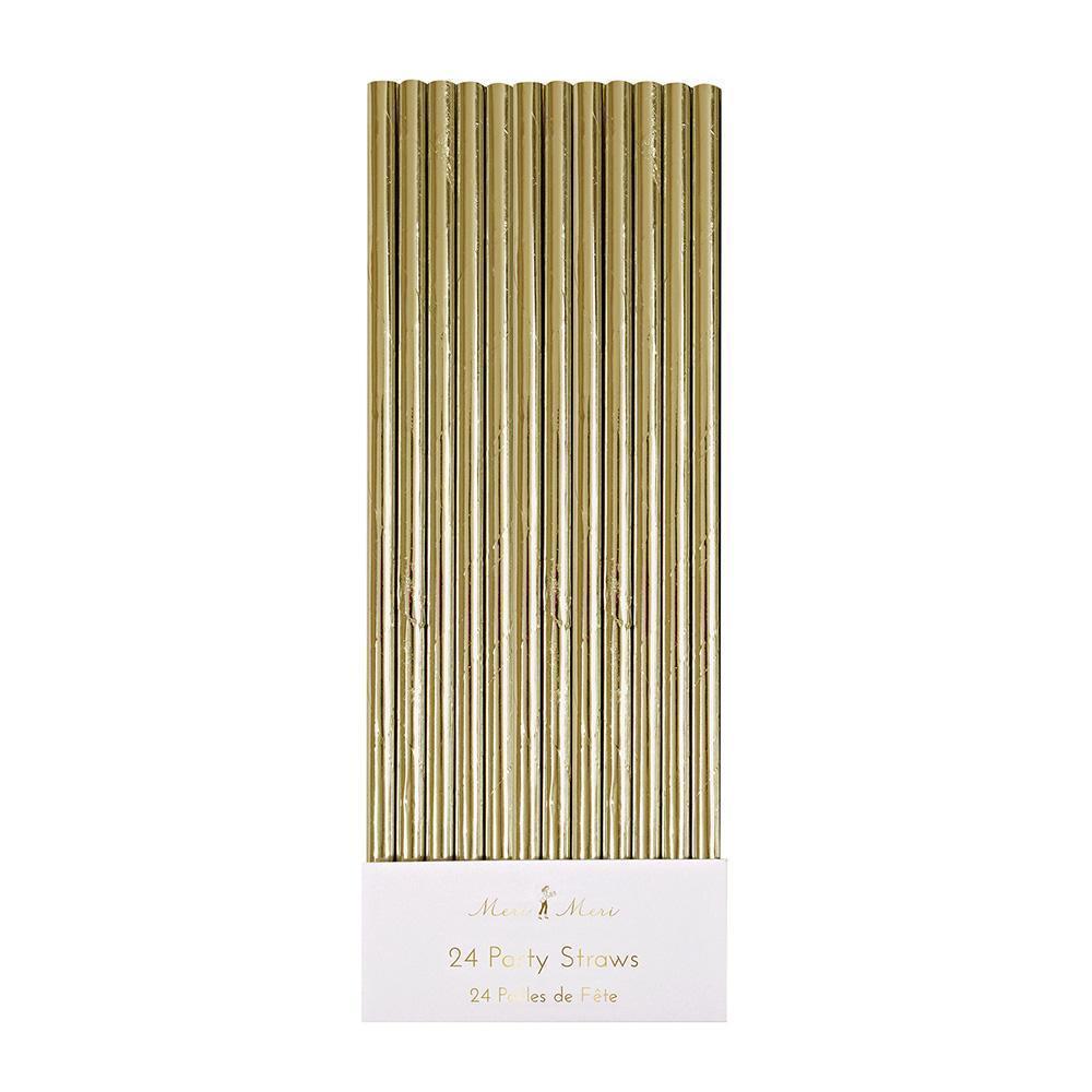 Gold Foil Party Straws