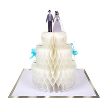 Wedding Cake Honeycomb Card