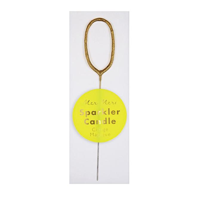 Gold Sparkler Number Mini Candle