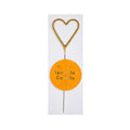 Gold Sparkler Heart Mini Candle