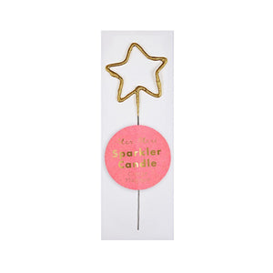Gold Sparkler Star Mini Candle