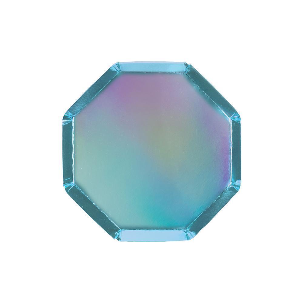 Holographic Blue Cocktail Plate