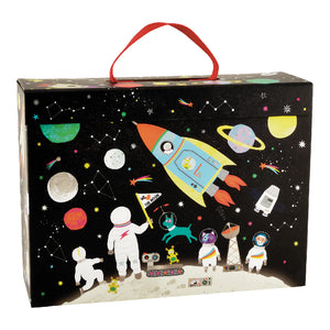 Playbox with wooden pieces- Space