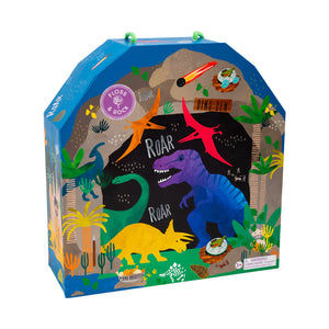 Playbox with Wooden Pieces- Dinosaur