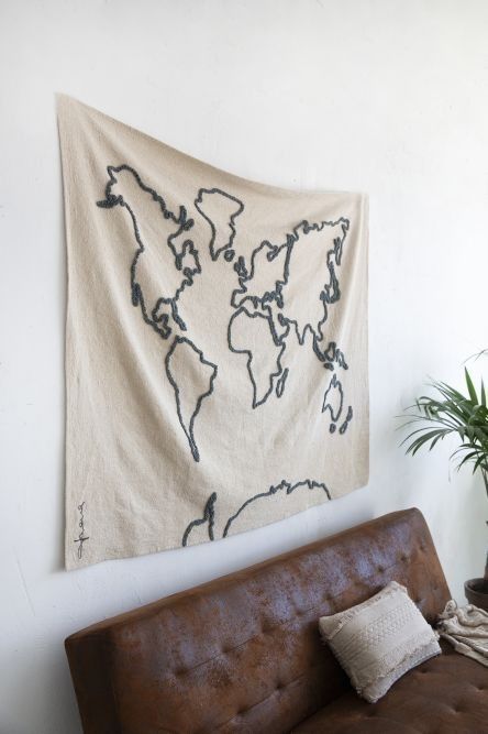 Colgante pared Canvas Map