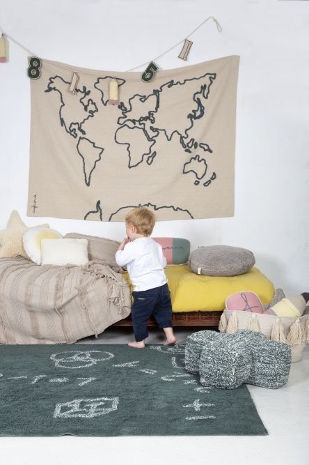 Colgante pared Canvas Map