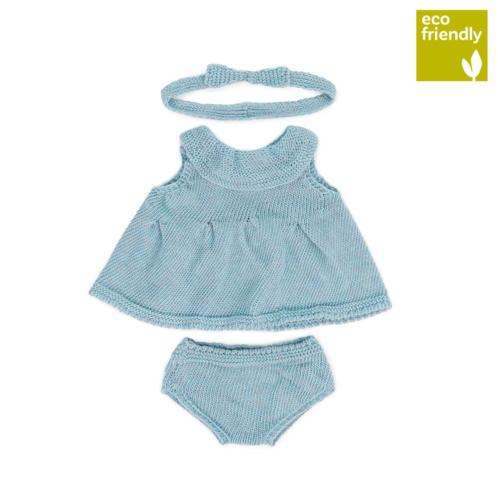 Conjunto Ropa de Punto 38cm - Vestido y Diadema