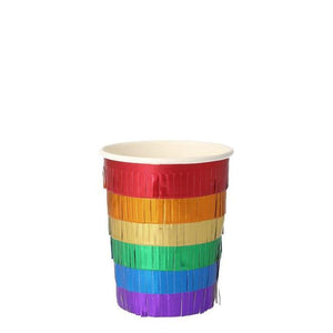 Rainbow Fringe Party Cups