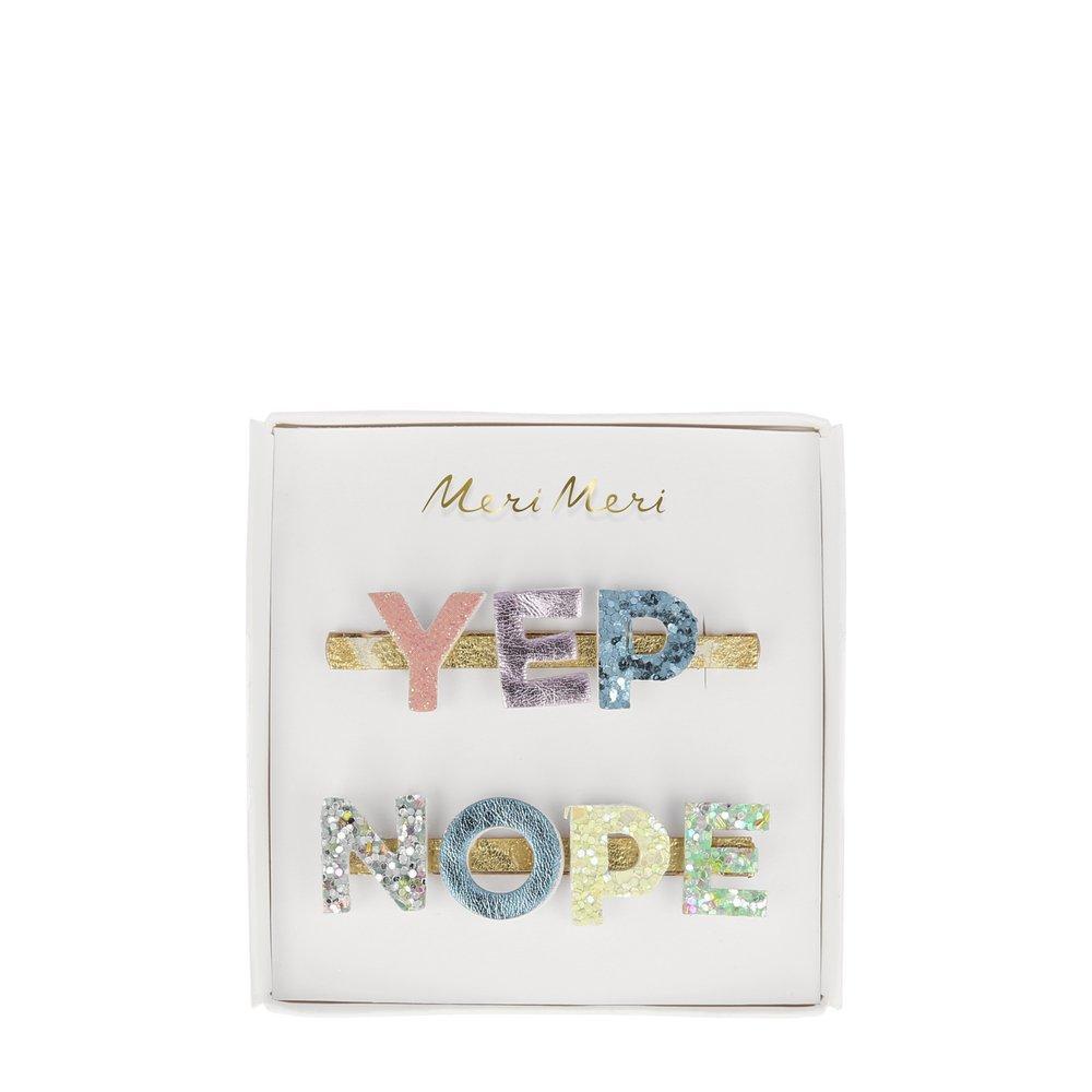 Yep Nope Hair Clips