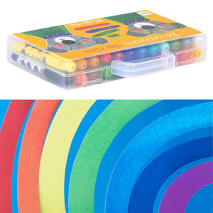 Caja 24 lapices de cera Popipop